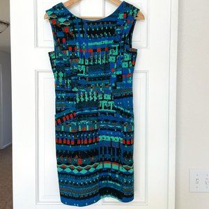 Sleeveless muti-color cocktail dress